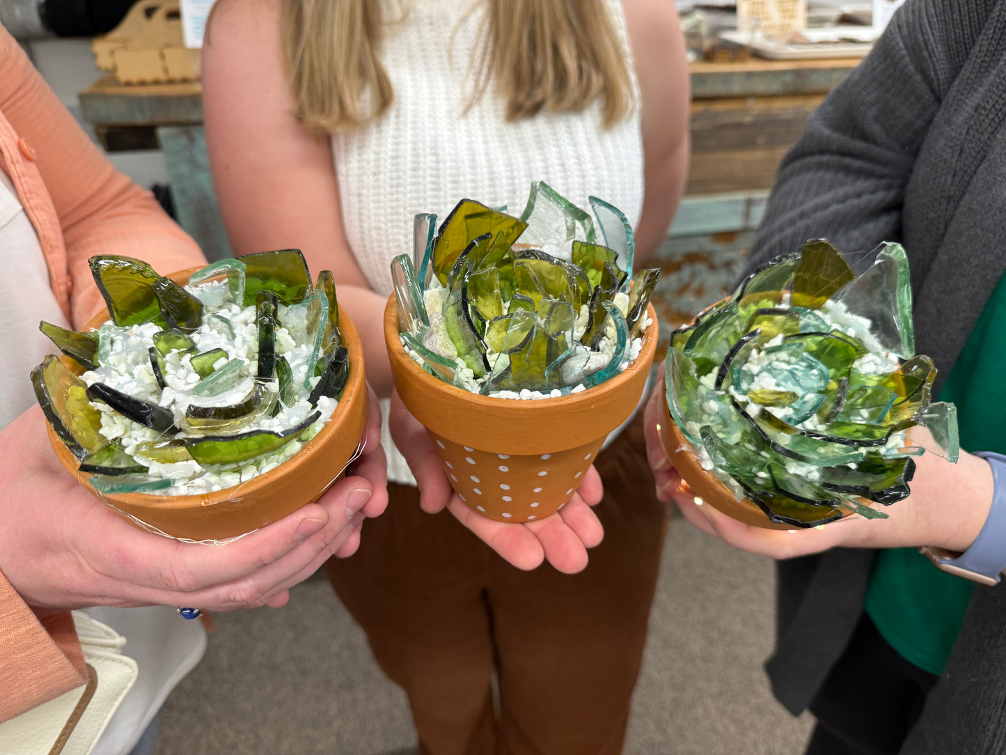 April 30th at Red Rooster - DIY Sea Glass Trees & Succulents!