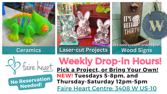 WEEKLY Drop-in & Create Hours - Open FOUR days a week!