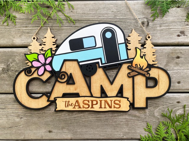 August 23 - DIY Camping Signs at Poncho's Pond Campground!