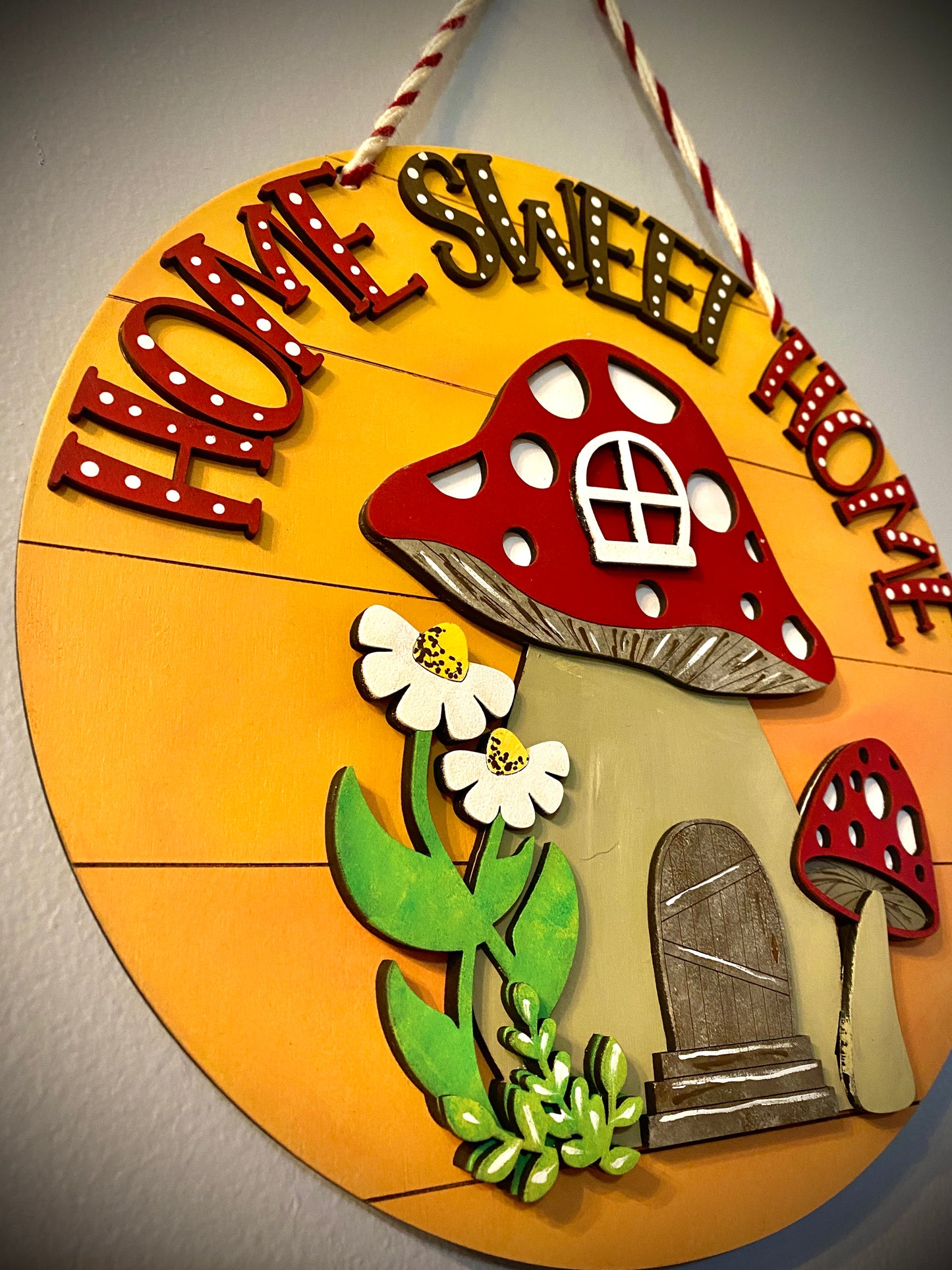 "Home Sweet Home" Mushroom House Doorhanger Craft Kit
