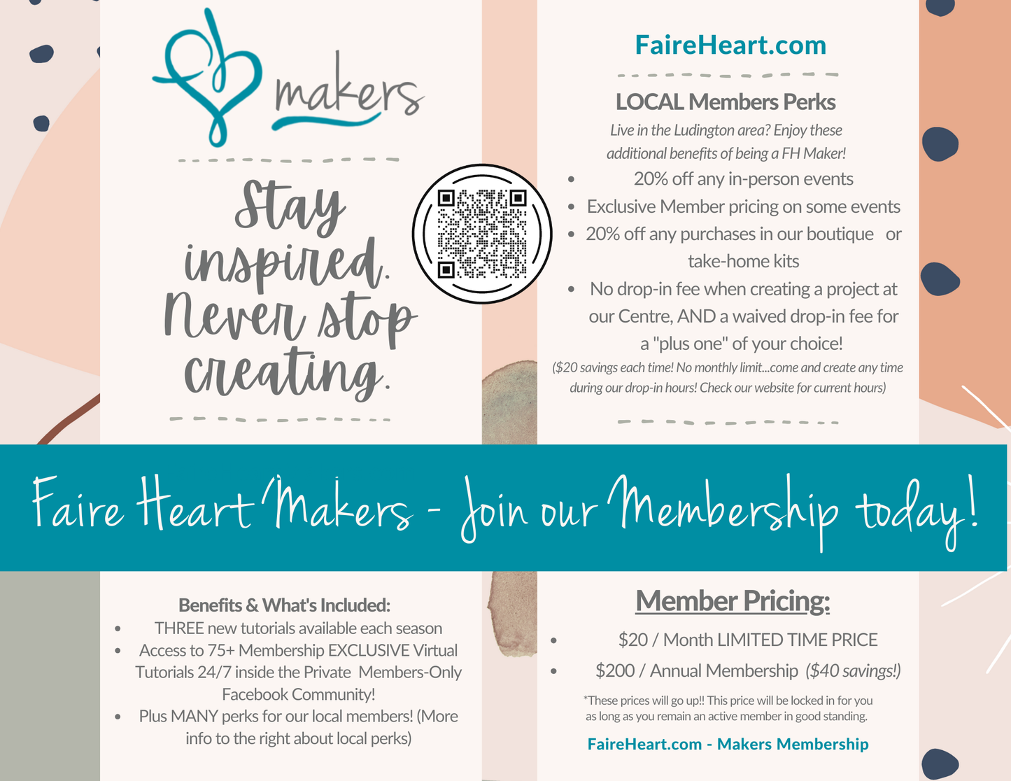 Faire Hearted Makers MONTHLY Membership