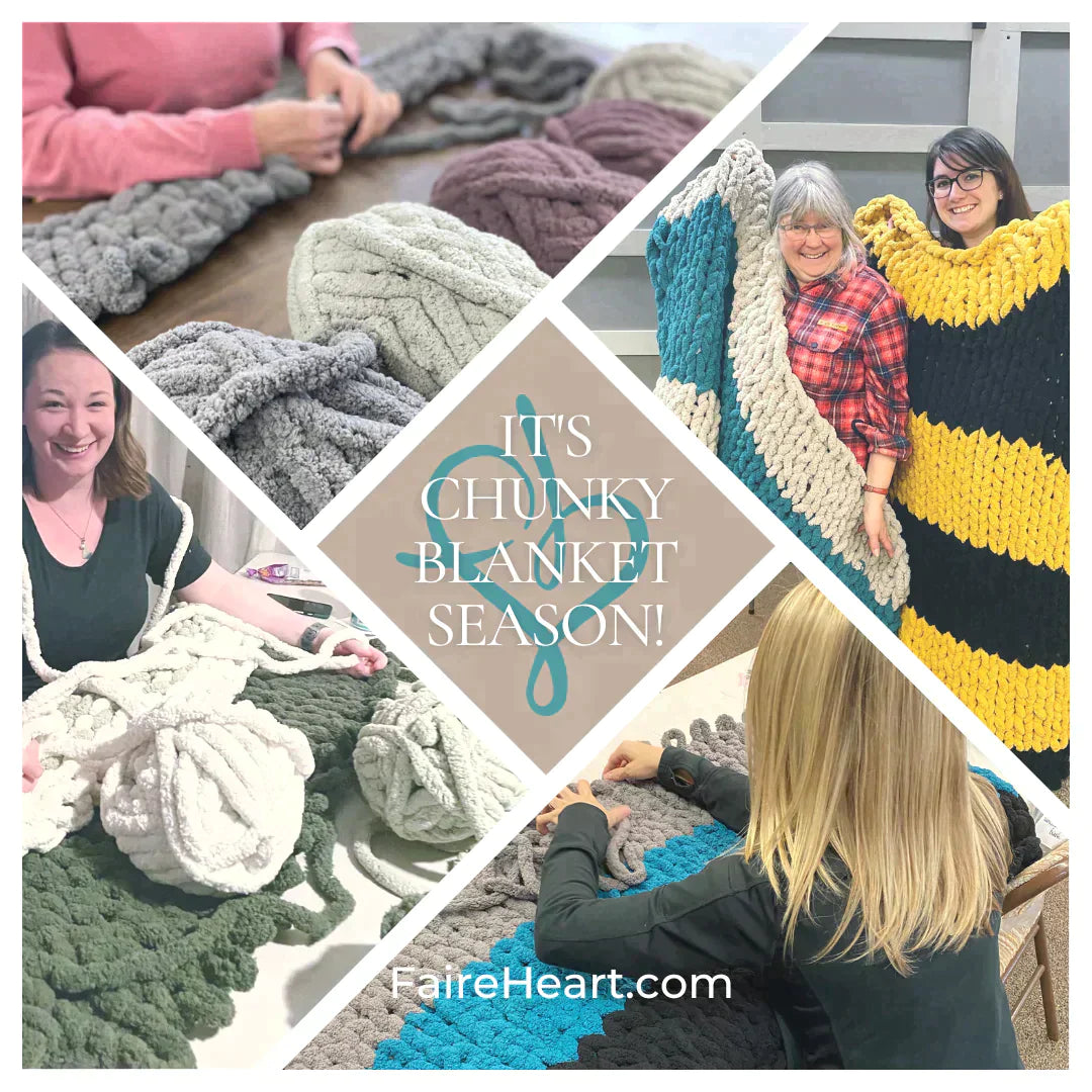 February 16th, 2pm AND 6pm - Chunky Knitted Blanket Workshop