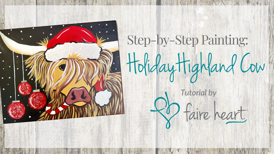 Holiday Highland Cow Video Tutorial