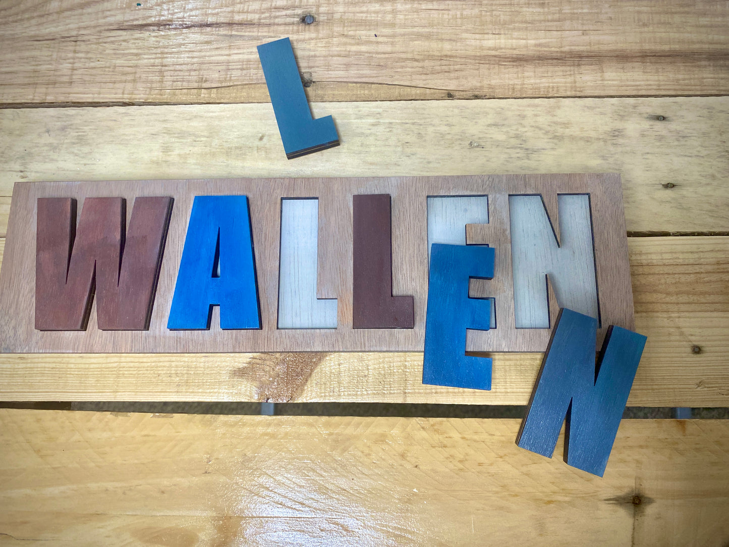 DIY Custom Wooden Name Puzzle