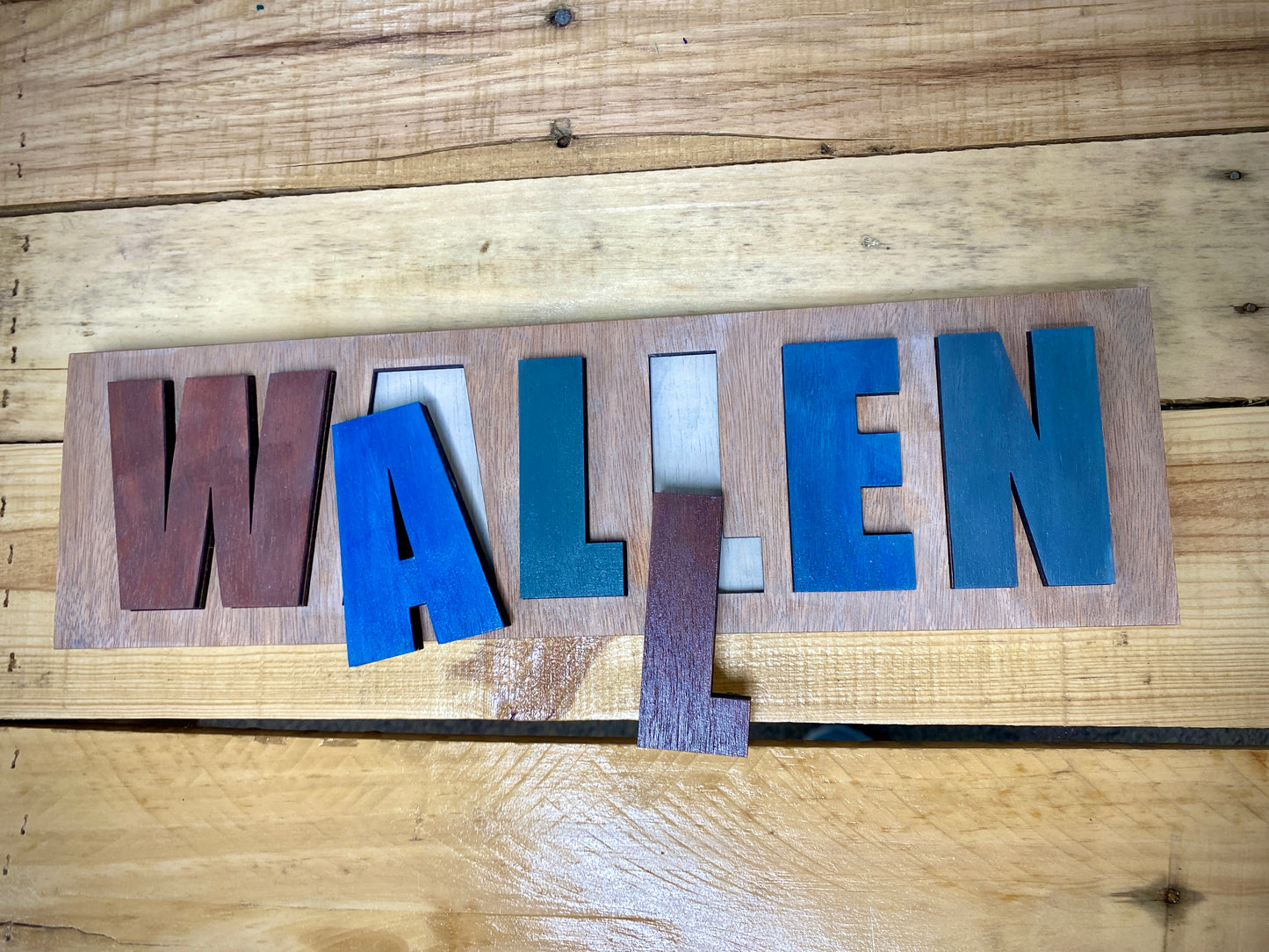 DIY Custom Wooden Name Puzzle
