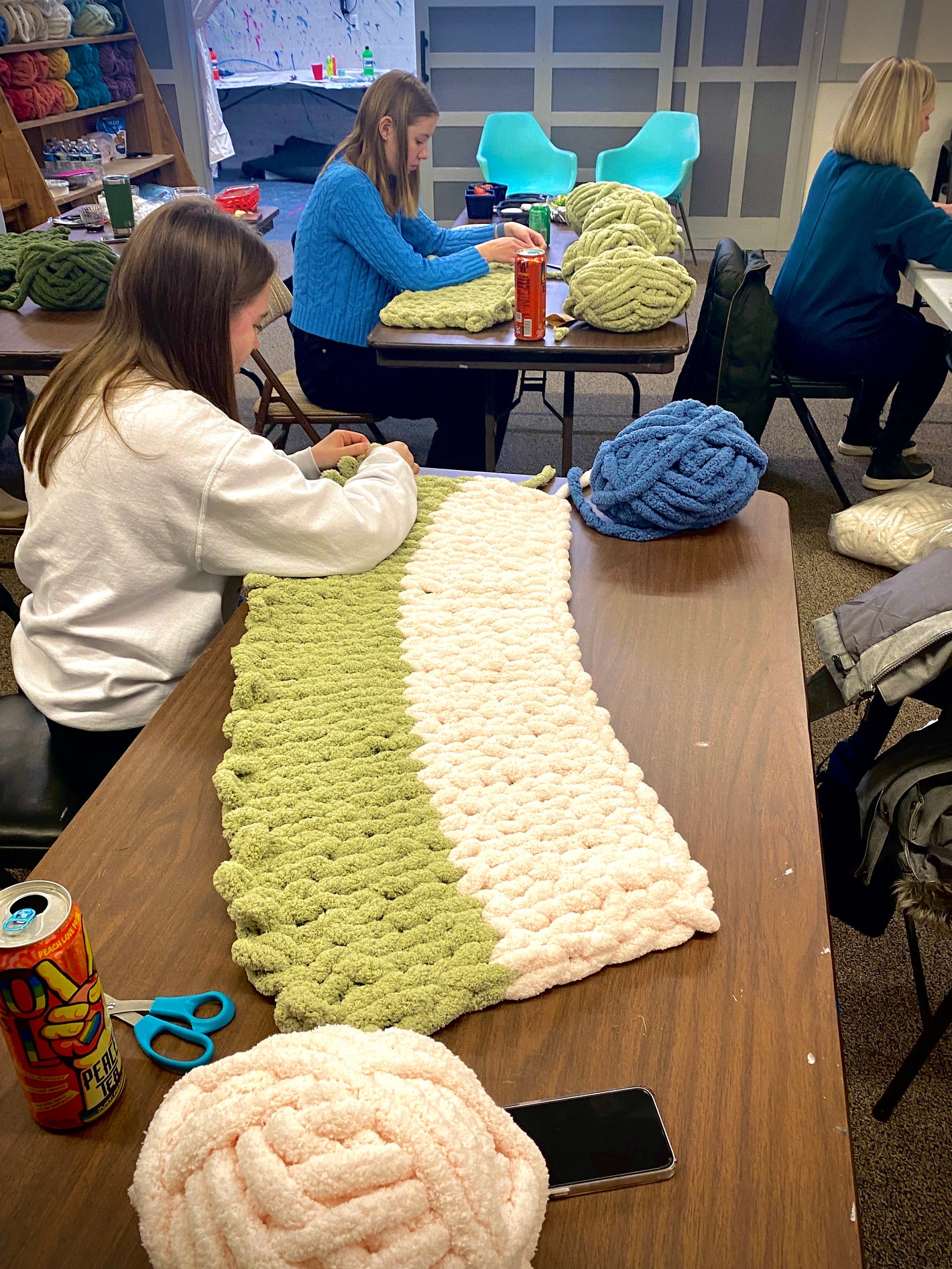 Our blanket classes are so fun, easy, and cozy!