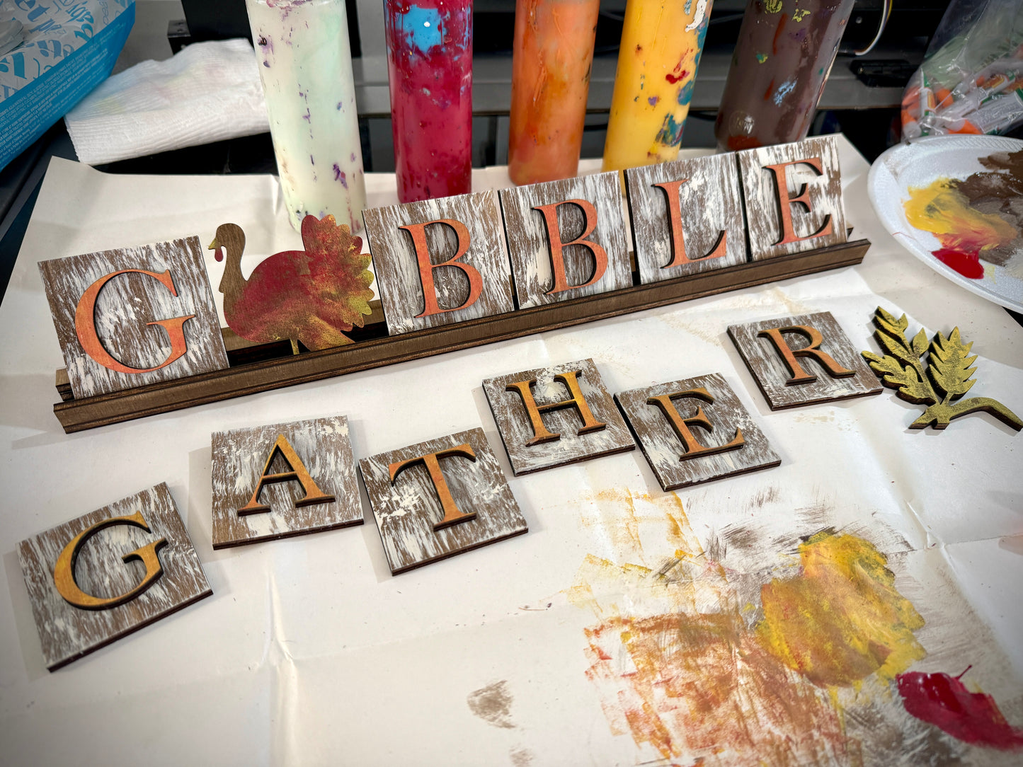 November 14th at Cluck Bucket - DIY Reversible Scrabble Letter Sign