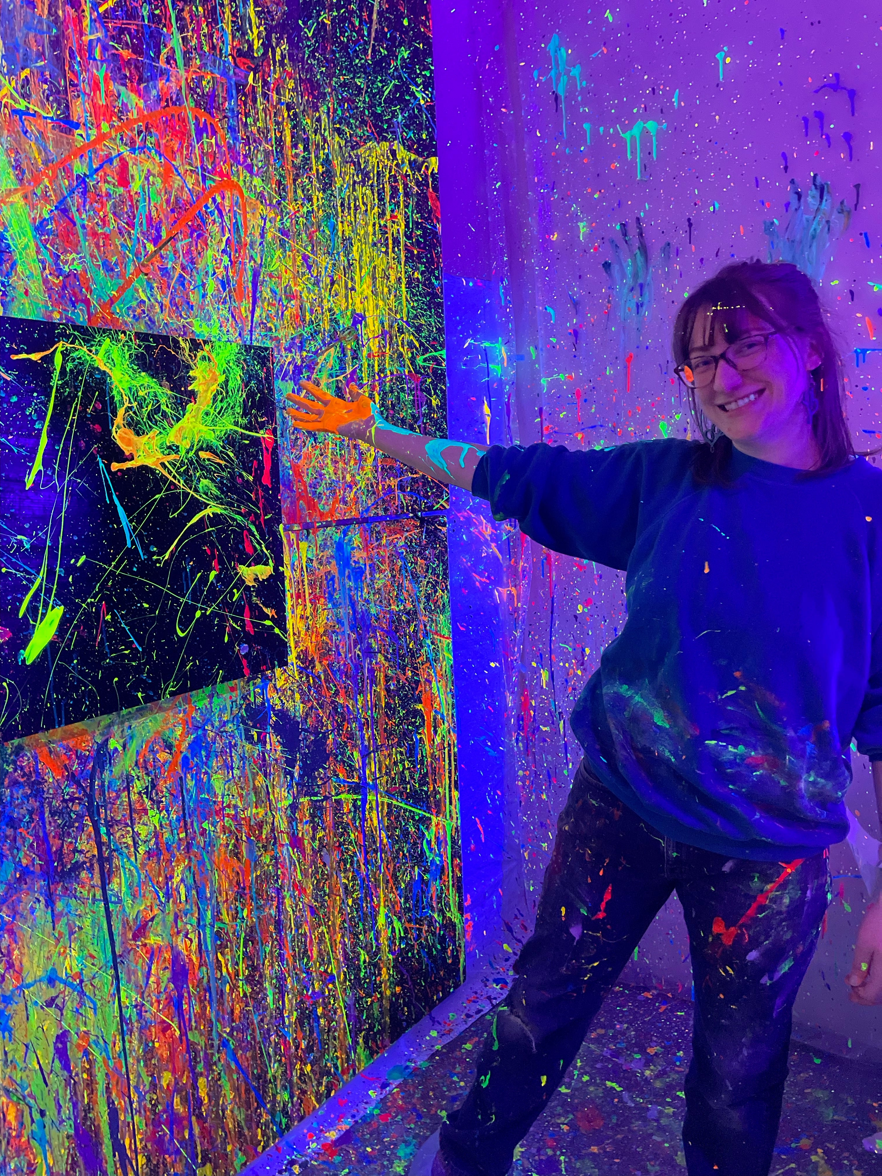 Make Messes in our Paint Splatter Room!