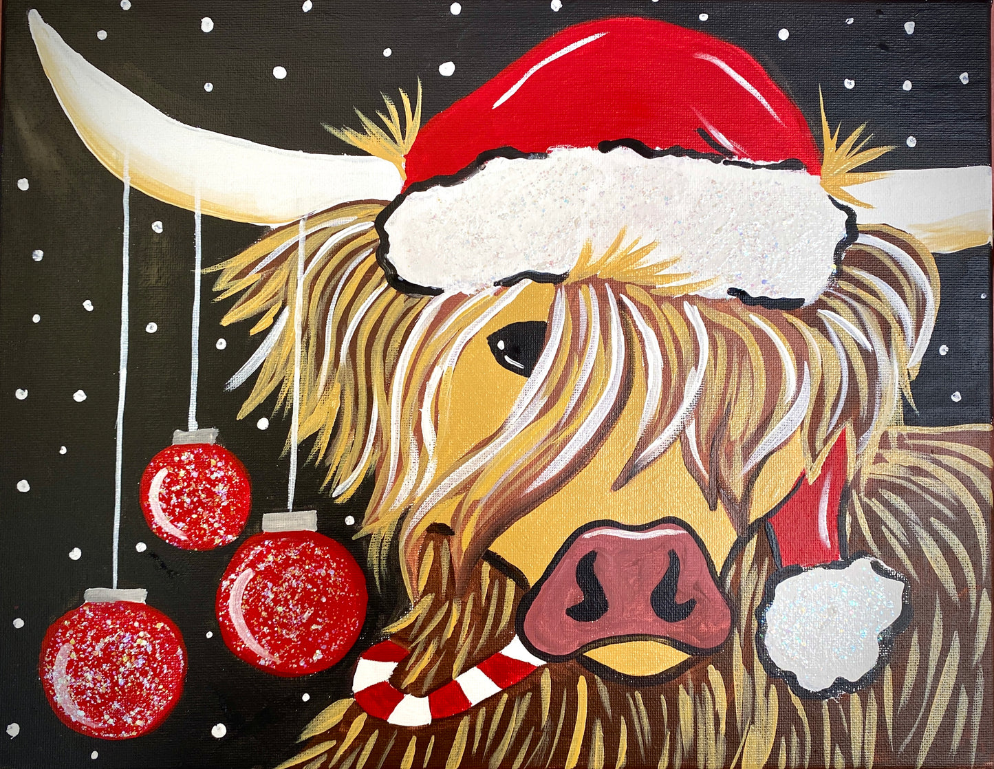 Holiday Highland Cow Video Tutorial