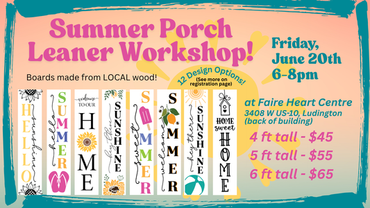 June 20th - SUMMER Porch Sign Workshop!