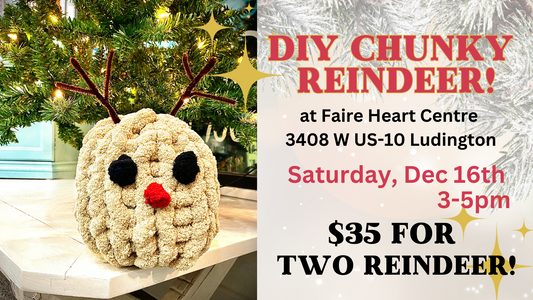 December 16th - Chunky Knitted Reindeer Workshop!