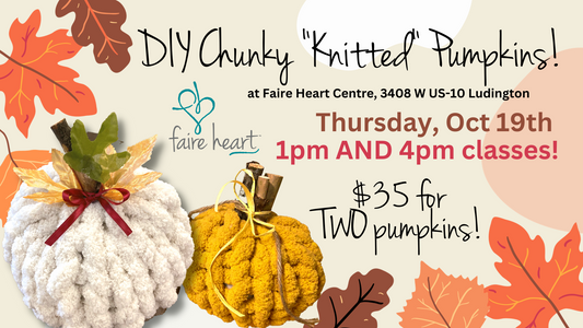 October 19th - Chunky Knitted Pumpkins Workshop!