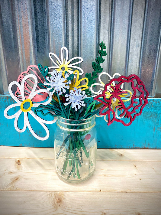 Wooden Cutout Flowers