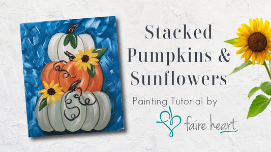 Pumpkin Stack & Sunflowers Video Tutorial