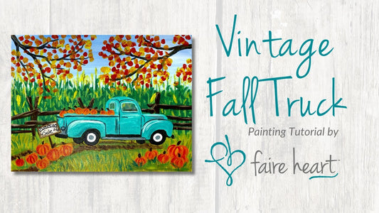 Vintage Fall Truck & Pumpkins Video Tutorial