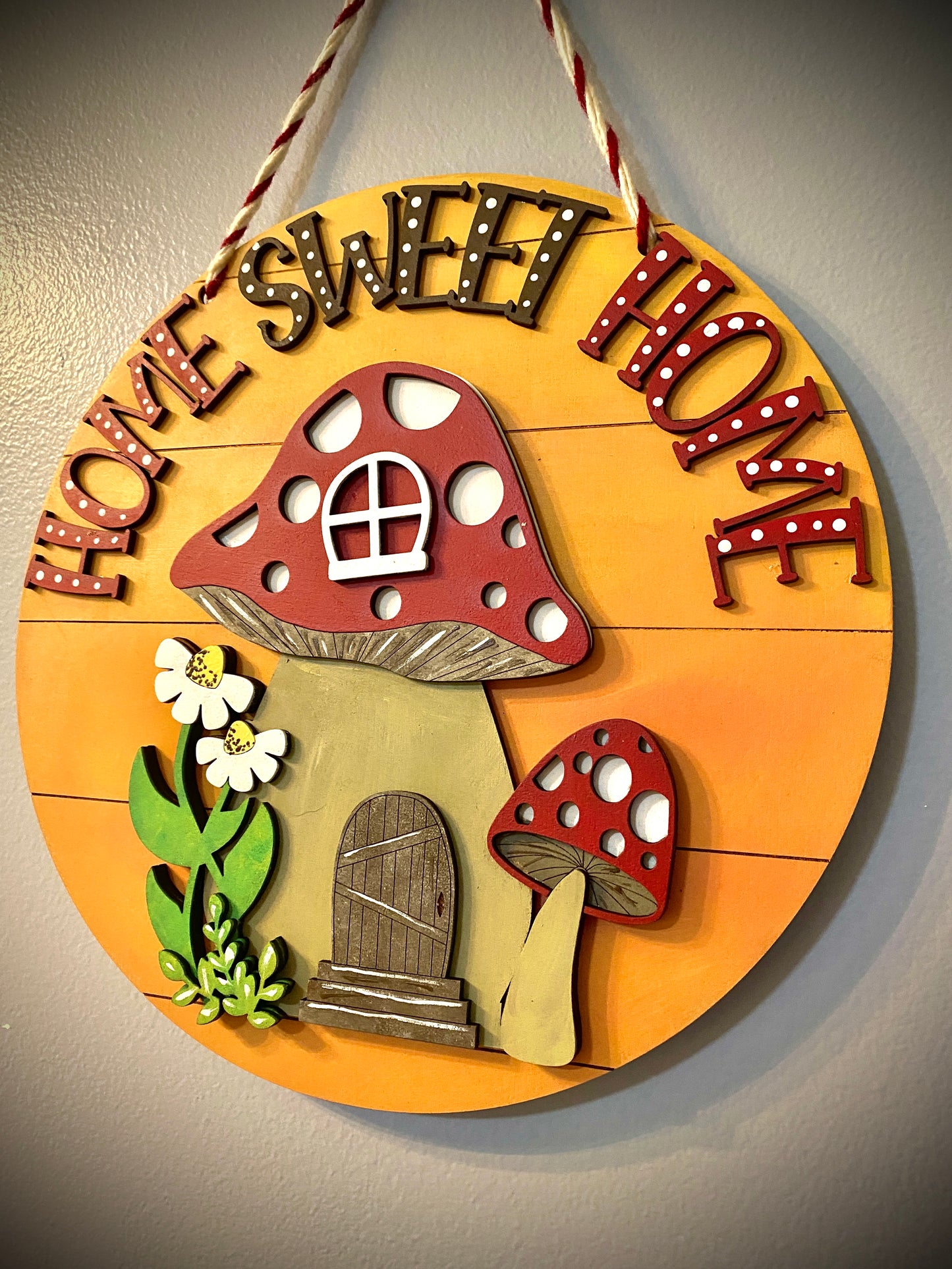 "Home Sweet Home" Mushroom House Doorhanger Craft Kit